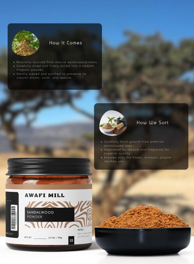 AWAFI MILL Sandalwood Powder (Santalum spp.) 100g (3.5 Oz) - Pack of 5 | Ground Incense Wood for Charcoal & Bakhoor Burners, Cone/Stick Making - Image 4